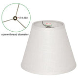 Barrel White Small Lamp Shade for Table Lamps Replacement, 5x9x7 Inch,Fabric Cloth, Spider Model (white)