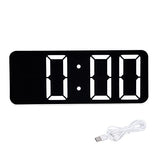 Digital Clock, Large Digital Alarm Clock, Northern European White Simple Large Font Bedroom Clock for Gift Giving