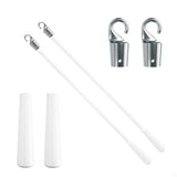 2 Pcs 12 inch Blind Wand, Vertical Blinds Replacement Parts with Hook and Grip, White Fiberglass Blind Tilt Wand, for Windows Curtain Door Shades Opener Accessory