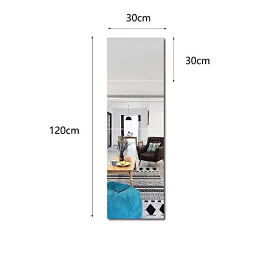 Wall Hanging Mirror Simple Floor Mirror Dual-use Fitting Mirror Full-Length Mirror Floor Mirror DIY Stitching Paste 30cmX30cm AN1021 910