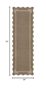 Garvee Scalloped Bow Runner Rug 2x6 Washable Kitchen Runner Rug Non-Slip