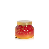 Capri Blue Glimmer Petite Signature Jar Candle - Apple Cider Social Scented Candle with Ombre Glass Candle Holder - Luxury Aromatherapy Candle - Red and Gold (8 oz)