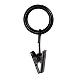 Kenney Petit Window Curtain Clip Rings, 14-Pack, Black