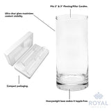 Royal Imports Glass Cylinder Vases for Centerpieces – Set of 3 Clear Hurricane Vases for Wedding, Table Decor, Floating Candles, Flowers, Candle Holders, Extra Tall Clear Vase Set, 6" / 8” / 11”