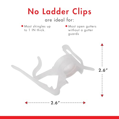 No Ladder 25 Count Clear Gutter and Shingle Clips by Dyno Seasonal Solutions - Each Box Decorates Up to 50'