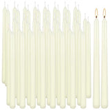 WPONSZU 50 Pack Ivory Taper Candles, 7-8 Hours Burn Time, Unscented, Smokeless and Dripless, 4/5 x 10 Inch for Christmas,Household,Dinner,Wedding,Valentine's Day,Party and Home Décor Candlesticks