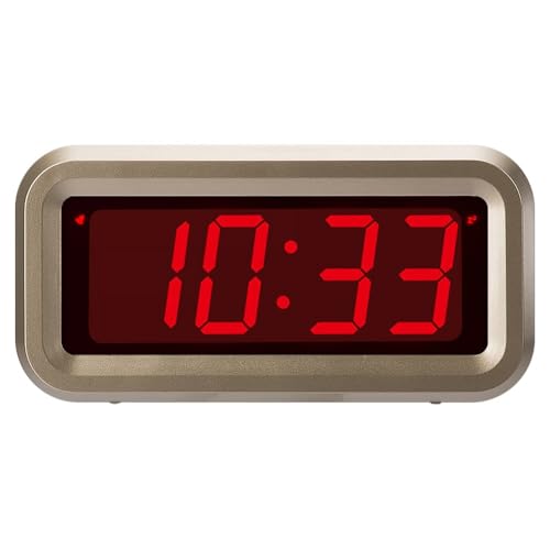 Alarm Clock for Bedrooms, LED Digital Clock Battery Operated Small Wall Clock with 3 Level Brightness Adjustable,Snooze,12/24Hr,1.2" Digital Display for Desk, Bebside,Table, Travel