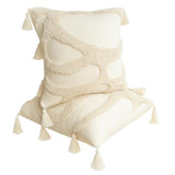 JMGBird Boho Throw Pillows for Couch Pillows with Inserts Included | 18x18 Decorative pillows, inserts & covers Cream Throw Pillows for Sofa, Bed Accent Pillows Indoor Home Decor (Khaki)