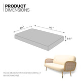 Queen Size Futon Cover, Armless Stretch Futon Slipcover Armless Sofa Cover Furniture Protector, Durable & Washable Zippered Futon Couch Cover for Adults Kids and Pets, Ivory