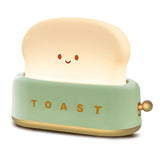 Desk Decor Toaster Lamp, Rechargeable Small Lamp with Smile Face Toast Bread Cute Toaster Shape Room Decor Night Light for Bedroom, Bedside, Living Room, Dining, Desk Decorations, Gift