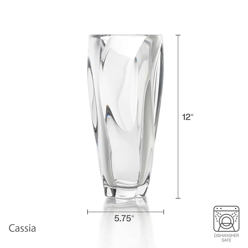 Mikasa Cassia Crystal Glass Vase, 12 Inch