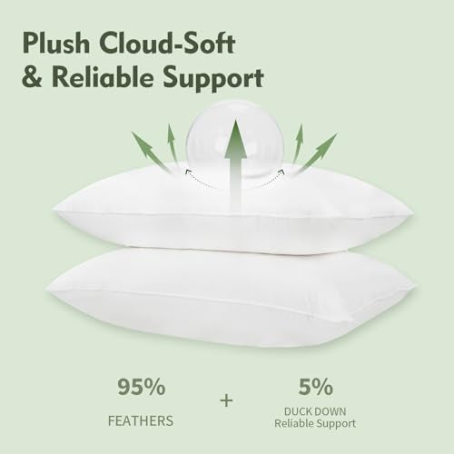 14"x24" Pillow Inserts Soft Feather Pillow Set of 1 Indoor Decorative Sofa Down Pillows Bed Pillows Couch Pillow