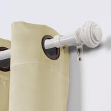 Turquoize 2 Pack Adjustable Window Curtain Rods, 16.2 to 43.8 Inch, White with Classic Finials