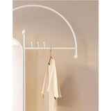 Full-Length Mirror Household Floor-Standing Coat Rack Dressing Mirror Combination Bedroom with Dressing Mirror Hanger Door Vertical Full Length Floor Mirror (Black)