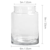 KOIUEYW Clear Vases for Centerpieces, 9 Inch Large Glass Vase for Bouquet, Glasses Home Decor Modern Jarrones Decorativos for Wedding Living Room Dining Table Office