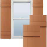 14"W x 29"H Lifetime Vinyl, TailorMade Four Board Joined (2 Batten), Board-n-Batten Shutters, w/Shutter-Loks (Per Pair), Treated Cedar