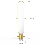 Full-Length Mirror Floor-Standing Full-Length Mirror Home Living Room Bedroom Entrance Dressing Fitting Mirror Full-Length Door Mirror Full Length Floor Mirror (Gold)