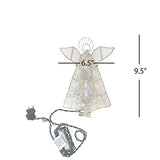 Kurt Adler 10-Light Capiz Angel Treetop with Trumpet (Clear)