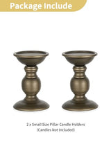NUPTIO Bronze Candle Holder for Pillars: Candle Stand for 3 inches Candles