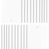 DALIX PVC Veritcal Blind Replacement Slats Curved Smooth White 94.5 x 3.5 (20-Pack)