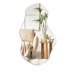 PERFNIQUE Irregular Wall Mirror Asymmetrical Mirror, 28''x17'' Decorative Modern Mirror for Bathroom Bedroom Living Room Entryway, Cloud Frameless, Wall Mounted (28''x17'', Cloud)