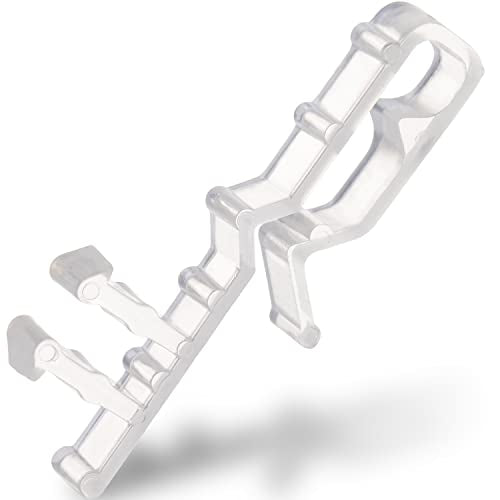Blind Clips for Valance 2 Inch Hidden Channel Window Valance Clips Clear Plastic Replacement Accessories Parts for Horizontal Wood Blinds (10 Pieces)