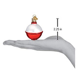 Old World Christmas Fishing Bobber Glass Blown Ornament for Christmas Tree, Handcrafted Holiday Decoration, Fisherman Collection