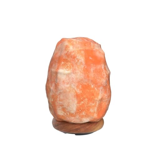 WBM Salt Lamp - USB Himalayan Salt Lamp with Touch Dimmer Control, Natural Pink Crystal, 5-7 lbs, Wooden Base, LED Bulb, Room Decor, Home Decor, Relaxation, Ambiance, Gift