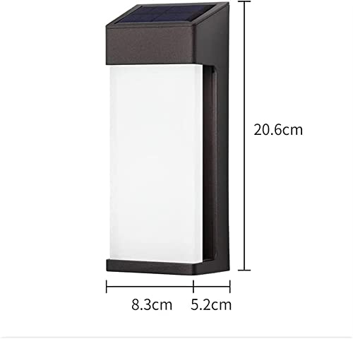2-Pack Solar Wall Lamp Outdoor Garden Wall Lights Modern Solar Porch Wall Lights Outside Lanterns Wall Mounted Lamp for Villa Courtyard Balcony Foyer Entrance Corridor Patio Garage
