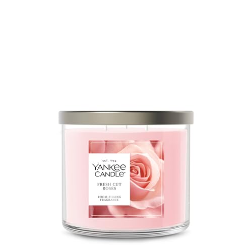 Yankee Candle Fresh Cut Roses Scented Candle, 14.5oz 3-Wick