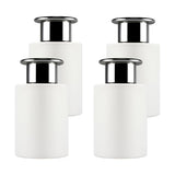 Glass Diffuser Bottles White Diffuser Jars with Silver Caps Set of 4 – 4.2 inches High, 120ml 4.06 Ounce. Fragrance Accessories Use for DIY Replacement Reed Diffuser Sets.