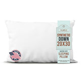 Pillowflex Synthetic Down Sleeping Pillows - Queen Size - Medium Firmness for Back, Side & Stomach Sleepers - Ideal for Queen Size Beds - Comfortable Pillow for Sleeping