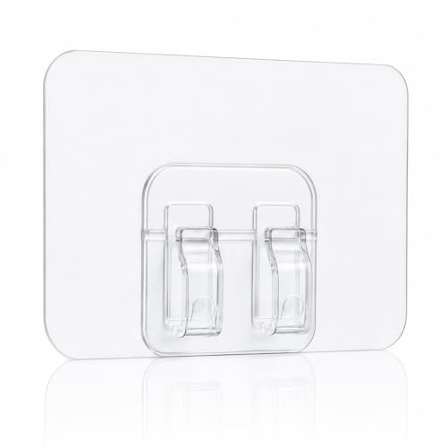 50 Pack Outdoor Light Hooks with Adhesive – Weatherproof & UV-Resistant, No Damage, No Tools Needed, Easy Hanging Clips for Garden, Patio, Balcony, Fairy Lights, Christmas Decorations