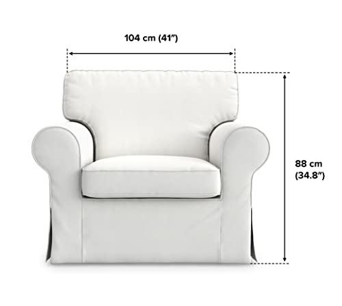 Ektorp Chair Cover Replacement for IKEA Ektorp Armchair Cover, Ektorp Chair Slipcover, Ektorp Cover Only!(Daily Off White)