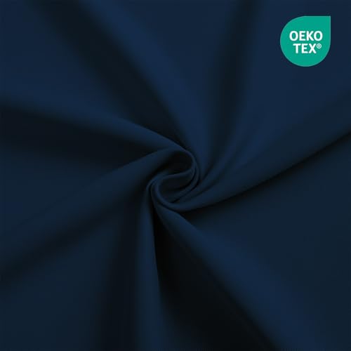CUCRAF Navy Blue Blackout Curtains 84 Inches Length 2 Panels Set, Rod Pocket and Back Tab Window Curtain, Dark Blue Thermal Insulated Darkening Drapes for Bedroom Living Room (W52 x L84 Inch)