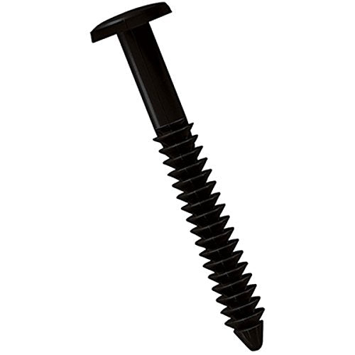 Ekena Millwork 3" Vinyl Shutter-Lok's Black (12/Bag) Bundle with Shutter Screws Black (12/Piece)