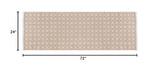 Cotton Diamond Woven Runner Rug 2x6 Feet - Beige, Non Slip Super Soft Farmhouse Space Patio Throw Carpet Ideal for Hallways, Kitchen, Living Room | Neutral Large Bedroom Area Décor Floor Décor Mats