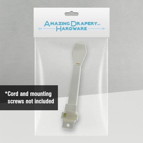 Amazing Drapery Hardware Spring Loaded Cord Tensioner for Cord Loops - Ivory, Wall or Floor Mount - 1 Pack