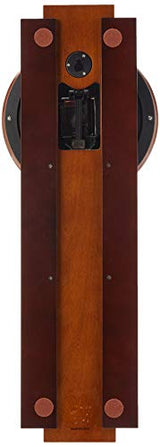 Bulova C3383 Avent Wall Clock | Two-Tone Wooden Case with Slow-Swing Pendulum | Arabic Numerals | Personalization Plate | 23.5" Height