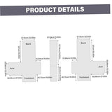 Loveseat Recliner Cover with Console Waterproof Non-Slip Recliner Cover with Elastic Straps Sofa for Double Reclining
