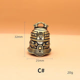 5pcs/Set Mini Antique Bell China's Mini Brass Copper Sculpture Pray Buddha Fengshui Bell Invitation Buddhism Chinese Bells Home Decor
