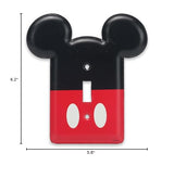 Disney Mickey Mouse Metal Light Switch Plate - Mickey Mouse Switch Plate Decoration for Kids' Bedroom, Play Room or Movie Room