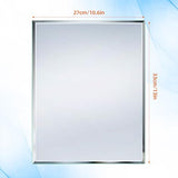 Calenzana Frameless Mirror Wall Hanging and Desk Standing, Compatible with Makeup Vanity Mirrors,10.6x13 inch