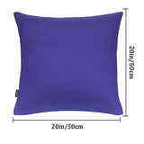 6 Pack Decorative 100% Cotton Pillow Covers Square Cushion Cover Solid Christmas DIY Throw Pillowcase for Home Bed Sofa Thanksgiving Day,Dark Blue,6 Pack-20" x 20"/50x50cm