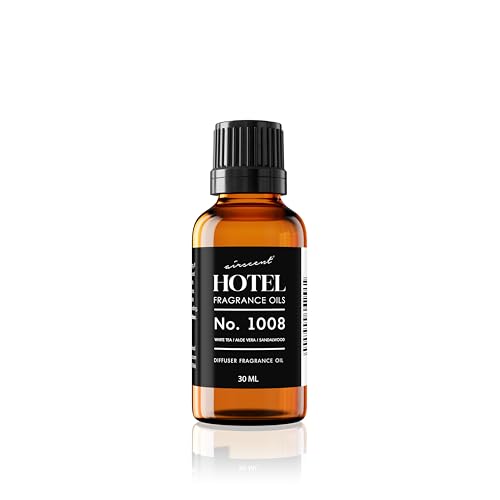 AirScent Hotel Diffuser Oil No. 1008 - White Tea, Aloe Sandalwood - 30 mL | Hotel Scent Dupe - Premium Fragrance Oil for Ultrasonic and Waterless Diffusers and Crafting - 1 fl oz Dropper Bottle
