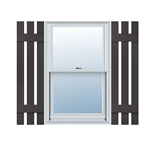 Mid America 00031235004 Standard Size Three Board Spaced Vinyl Shutters, w/Installation Shutter-Lok's & Matching Screws (Per Pair), 004, 12'W x 35'H, Wedgewood Blue