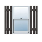 Mid America 00031235004 Standard Size Three Board Spaced Vinyl Shutters, w/Installation Shutter-Lok's & Matching Screws (Per Pair), 004, 12'W x 35'H, Wedgewood Blue