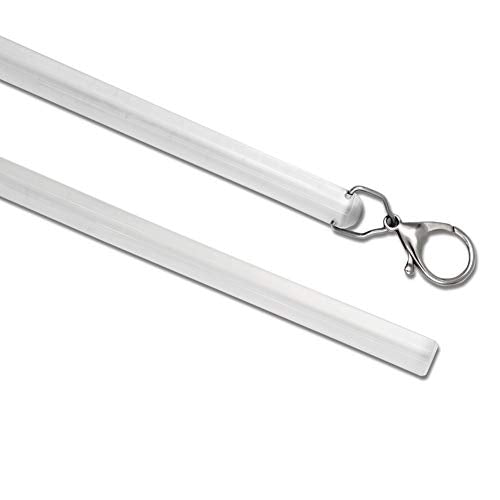 2 Pack 36 Inch Universal Drapery Pull Rod Invisible Clear Curtain Wand for Easier Opening and Back (Acrylic, 36")