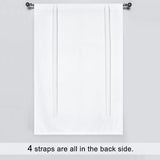 DONREN Pure White Balloon Shades Room Darkening Kitchen Window Curtain - Adjustable Thermal Insulated Tie Up Curtain Panel for Bathroom (34 W x 45 inches Long,1 Panel)