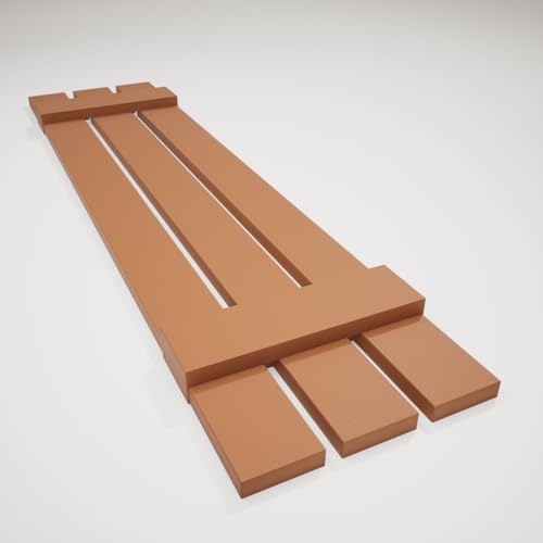 12 in. W x 48 in. H Builders Edge, TailorMade Three Board Spaced (2 Batten), Board-n-Batten Shutters, Includes Matching Installation Spikes (Per Pair), 471 - Treated Cedar